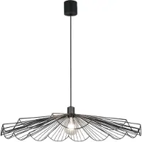 Reality Leuchten Lampada a sospensione Margarita, Ø 80 cm, nera, E27, metallo