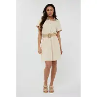 Esqualo Dress Crinkle Sand Taglia: 36 | Abiti in T-Shirt Outlet | Donna | Marrone