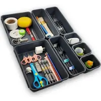 OEM Sistema organizer per ricarica, 8 pezzi, per casa, ufficio, camera da letto, toeletta