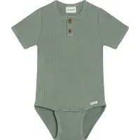 Minymo Kid's Body S/S Rib Body Bambini (92, verde)