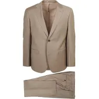 Suitable Completo Sharkskin Sand Beige taglia