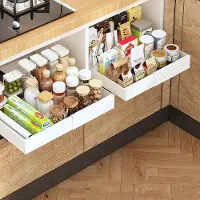 OEM Cassetto da cucina, Acciaio al carbonio, telescopico, 43 x 50 cm, bianco