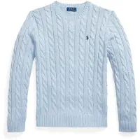 Ralph Lauren per uomo. 710775885545 Maglione in cotone a trecce azzurro (XS), Blu, Casual, Manica lunga