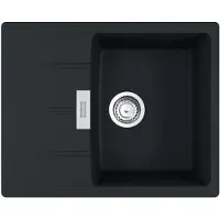 Franke Maris Centro zlewozmywak wbudowywany Fragranit CNG 611-62 Czarny Mat Pokrętło stal szlachetna od 45 cm 114.0681.428