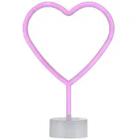 JUST LIGHT Lampada LED da tavolo Neon Herz, a batteria