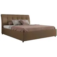 MKS Meble letto imbottito GALA CLASSIC letto a doghe pieghevole con contenitore 180x200 letti hotel camera da letto marrone ecopelle