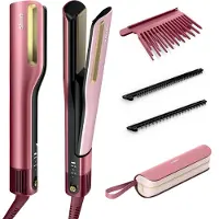 Shark Beauty Piastra e asciugacapelli SilkiPro Straight con custodia termoresistente in Rosa | HT401EUPK | di SharkNinja
