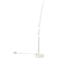 Reality Leuchten Piantana LED Ginko, bianco opaco, metallo, altezza 110 cm