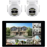 LINK2HOME 2-Camera Motorized Kit - HD - 10.1" Touchscreen - 3MP - Night Vision + IP66