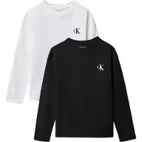 Calvin Klein Boys Chest Monologo Long Sleeve T-shirt Bright White/black Taglia: 14 | T-shirt Outlet | Unisex | Bianco