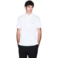 Armani Exchange per uomo. XM002231AF10366U0009 Polo di cotone bianco (XXL), Casual, Manica corta