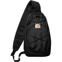 Carhartt WIP - Borsa a tracolla da 5,3 L - Kyle Sling Bag Black in Poliestere Riciclato - Nero