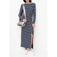 French Connection Kyra Jersey Dress Navy White Taglia: M | Maxi abiti Outlet | Donna | Bianco