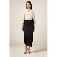 Oltre Two-material Dress With Wrap Skirt Black Taglia: 42 | Abiti in T-Shirt Outlet | Donna | Nero