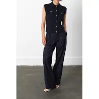 French Connection Roland Knit Collared Gilet Indigo Taglia: XL | Pantaloni da completo Outlet | Donna | Blu