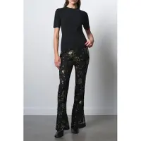 French Connection Roshene Sequin Flare Trousers Black Sequin Multi Taglia: 8 | Pantaloni da completo Outlet | Donna | Nero