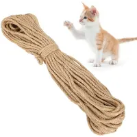 Gistuch Corda in sisal resistente per tiragraffi, giocattoli fai da te per gatti, tiragraffi, articoli per animali domestici, 6 mm, 50 m