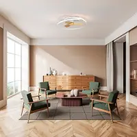 Mantra-Iluminacion Ventilatore da soffitto LED Ocean bianco/legno DC silenzioso Ø 78 cm CCT