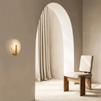 Zambelis Applique a LED 2552, bianco/oro, Ø 25 cm, alabastro