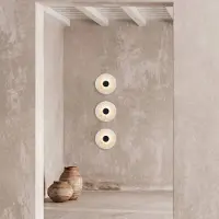 Zambelis Applique a LED 2551, bianco/nero, Ø 25 cm, alabastro