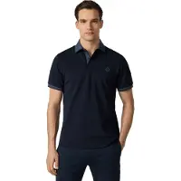 Hackett per uomo. HM5600189 Polo Hs Two Tone blu navy (M), Casual, Cotone, Manica corta