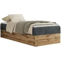 MKS Meble Letto continentale senza testiera Wood Zero 90x200 cm - Multipocket H3 | Grigio Velluto - Topper Visco