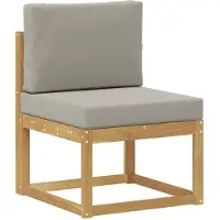 vidaXL Set di divani da esterno, 4 pezzi, bianco e grigio chiaro, in poliestere