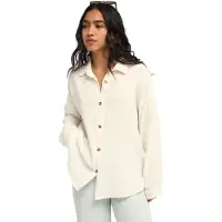Roxy Women's Morning Shine Camicetta Donna (S, bianco)