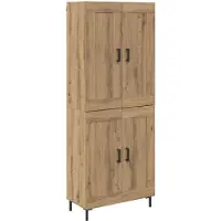 vidaXL Mobiletti alti, 2 pezzi, effetto legno artigianale "Quercia", 69,5 x 34 x 180 cm, materiale composito in legno