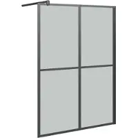 vidaXL Schermo doccia per cabina 140x195 cm Vetro scuro di sicurezza