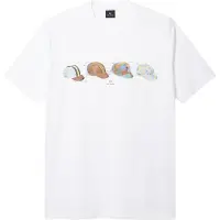 Paul Smith Mens Reg Fit T Shirt Cycling Caps White Taglia: XL | T-shirt stampate Outlet | Uomo | Bianco