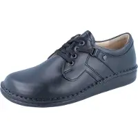 Finn Comfort Scarpa stringata 'Schnürschuh Herren 01000 001099 Echtleder in schwarz' nero