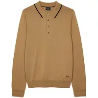Paul Smith Mens Sweater Ls Polo Camel Taglia: S | Polo Outlet | Uomo | Marrone