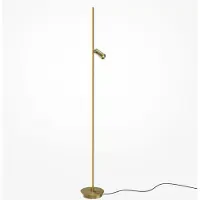 Maytoni Piantana LED Thin, ottone, alluminio, altezza 155 cm, dimmerabile