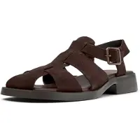 Camper per donna. K201489-012 Sandali in pelle marrone Dana (39), Basso, Fibbia, Casual