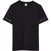 Paul Smith Womens Stripe Sleeve Emb T-shirt Black Taglia: XS | Maglie Sportivi Outlet | Donna | Nero