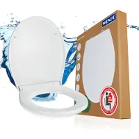 Wenko Sedile per WC Mod. Ostuni, caricabile con 300 kg, in termoplastica riciclabile con meccanismo di chiusura morbida