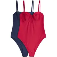 The Set Costume intero marino / rosso