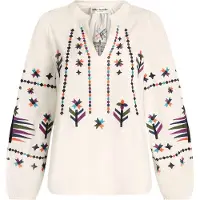 Lollys Laundry Camicia da donna 'BonnieLL' verde scuro / lilla / arancione / bianco