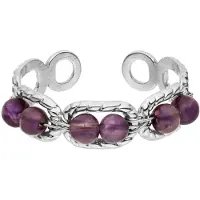 Purelei Anello 'Purple Dusk' rosso rubino / argento