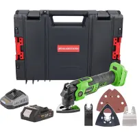 Procraft Utensile multifunzione a batteria PMT22bb 20 V Brushless + 1x batteria 2,0 Ah + caricabatteria + valigetta porta utensili RHINO