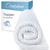 Nivion Dailydream - Materasso topper in memory foam - Topper rinfrescante con schiuma viscoelastica - Taglia M - 50-90 kg - Altezza 5 cm / 140x200 cm - Allevia la pressione