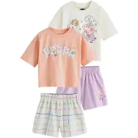 Next Pigiama 'Peppa Pig' lilla chiaro / albicocca / rosa chiaro / bianco