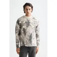Scotch & Soda Printed Dropped Shoulder Pullover Leaf Camo Eggnog Aop Taglia: L | Maglioni a maglia Outlet | Uomo