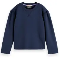 Scotch & Soda Girl Core - Relaxed-fit Modal-blend Crewneck Sweatshirt Sky Taglia: 6 | Maglioni Outlet | Unisex