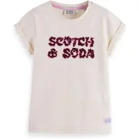 Scotch & Soda Girl Regular-fit T-shirt With Front Artwork Eggnog Taglia: 6 | T-shirt Outlet | Unisex | Bianco