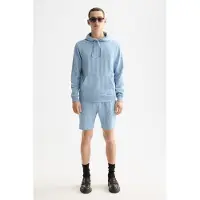 Scotch & Soda Jacquard Terry Hoodie Faded Denim Taglia: M | Felpe con cappuccio Outlet | Uomo | Blu