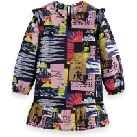 Scotch & Soda Girl All-over Printed Seersucker Dress Art Dept Collage Anth Taglia: 4 | Vestiti Outlet | Unisex