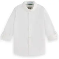 Scotch & Soda Boy Occasional Dobby Long-sleeved Shirt White Taglia: 12 | Camicie Outlet | Unisex | Bianco
