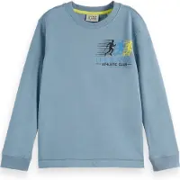 Scotch & Soda Boy Relaxed-fit Long-sleeved T-shirt With Front And Back Art Taglia: 6 | T-shirt Outlet | Unisex | Bianco